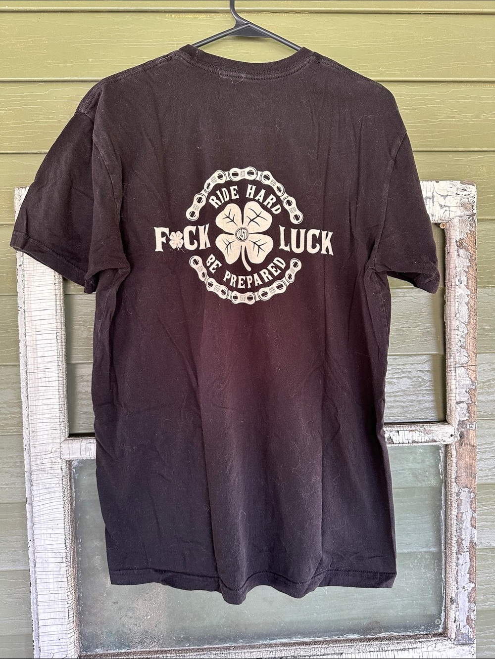 Black Graphic 'Ride Hard' Short Sleeve Men’s Tee